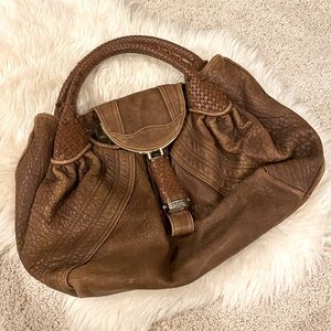 AUTH Fendi Spy bag in cognac leather GORGEOUS!!!